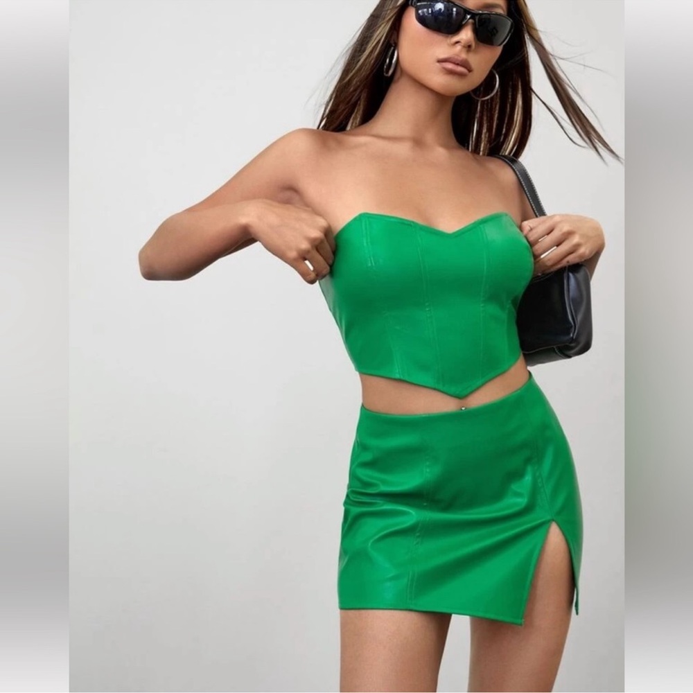 Green Leather Set